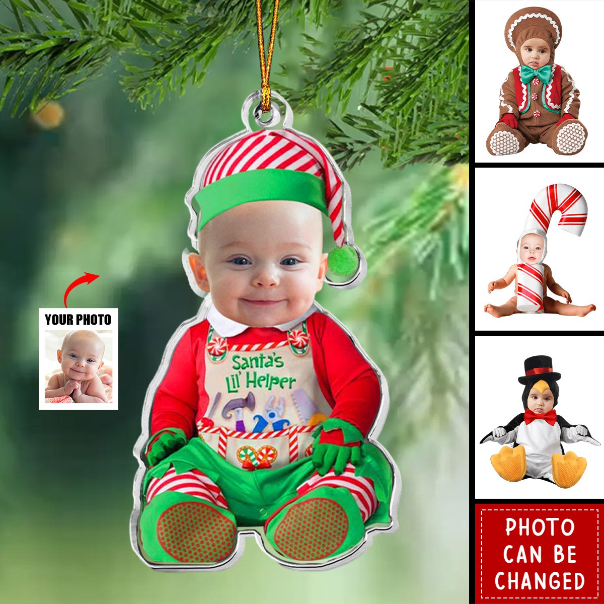 Christmas Baby Funny - Personalized Acrylic Photo Ornament