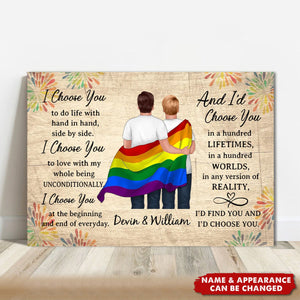 LGBT Couples Personalized Horizontal Poster