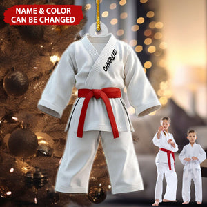 Karate Uniform Personalized Christmas Ornament, Gift For Karate Lover