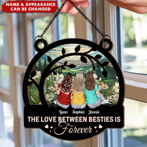 Besties Forever BFF Gift - Personalized Window Hanging Suncatcher Ornament