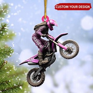 Dirt Bike Personalized Christmas Ornament, Gift For Racing Lovers