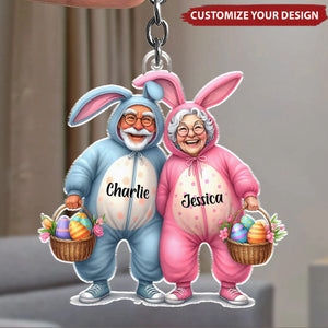 Funny Easter Couple - Personalized Acrylic Keychain