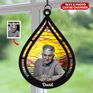 Custom Photo Memorial Always With You - Personalized Window Hanging Suncatcher Ornament