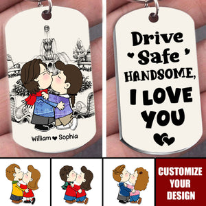 Personalized Gifts For Couple Keychain Drive Safe