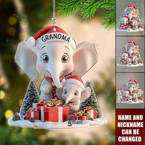 Personalized Cute Elephant Shaped Ornament – Cute Gift For Christmas Holiday