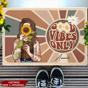 Good Vibes Only - Personalized Doormat