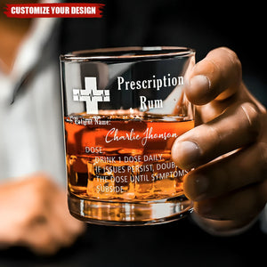 Prescription Whiskey Glasses - Personalized Engraved Wine Glass