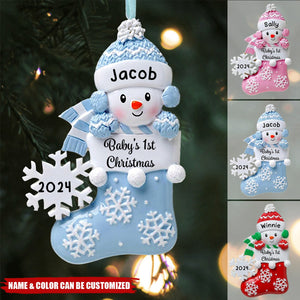 Baby's First Christmas Personalized Poly Resin Christmas Ornament