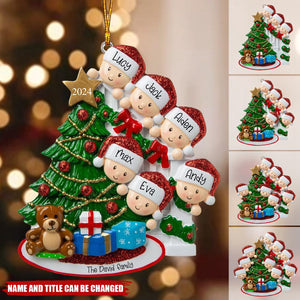 Personalized Handwritten Family Christmas Xmas Tree Decoration Ornament