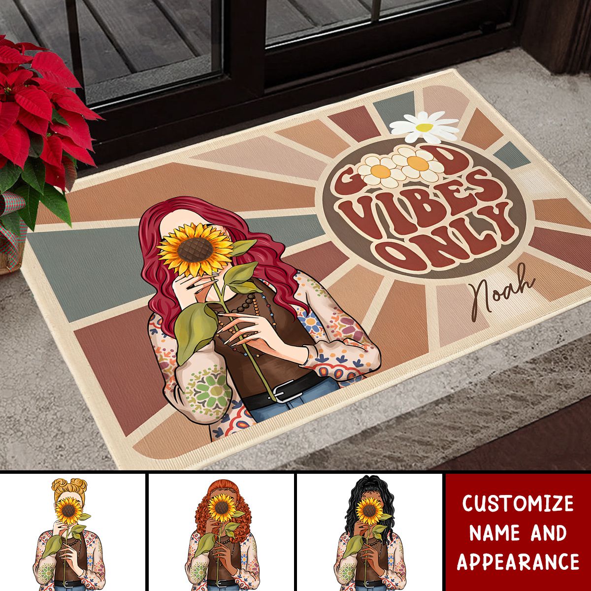 Good Vibes Only - Personalized Doormat