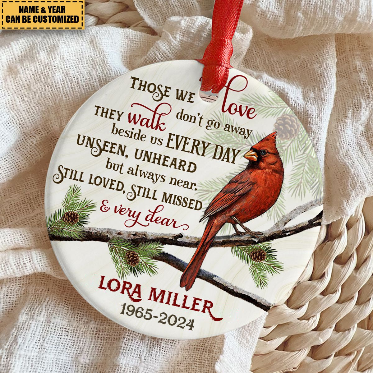 Loss Of Loved Ones Memorial Personalized Ornament Sympathy Gift