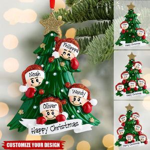 Family Christmas Tree Personalized Resin Christmas Ornament