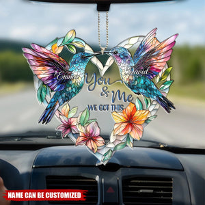 You & Me We Got This Hummingbird Couple Personalized Ornament