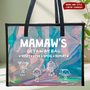 Grandma's Getaway Bag - Personalized Holographic Tote