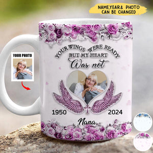 I Will Carry You With Me Until I See You Again 3D Inflated Effect Edge-to-Edge Personalized Mug