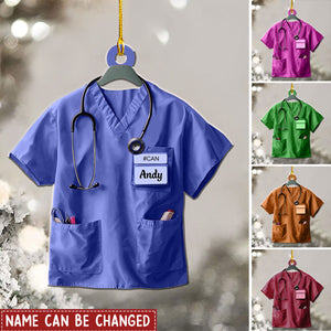 Personalized Nurse Uniform Christmas Acrylic Ornament