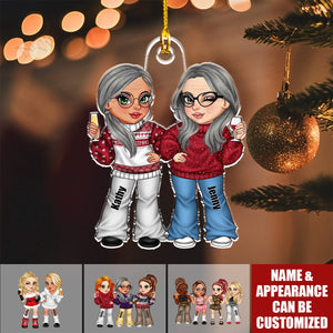 Best Friends Forever Season Y2K Style - Personalized Acrylic Christmas Ornament