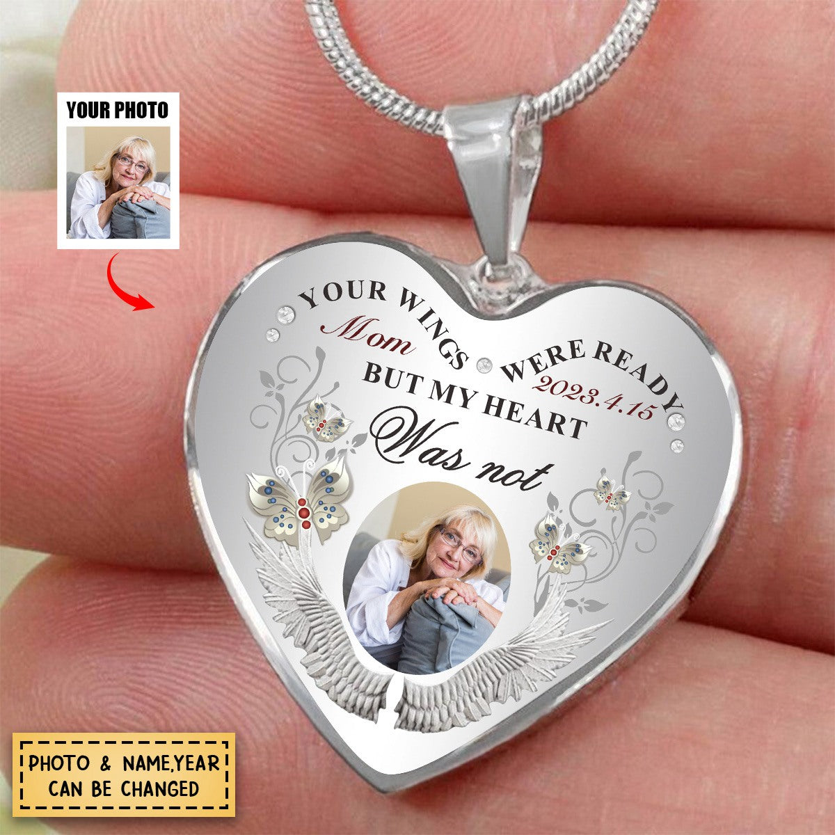 Forever Love In Heart Personalized Heart Necklace