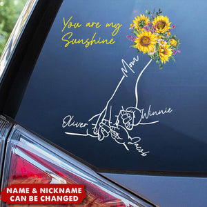 You Are My Sunshine Personalized Decal, Gifts For Mom Grandma