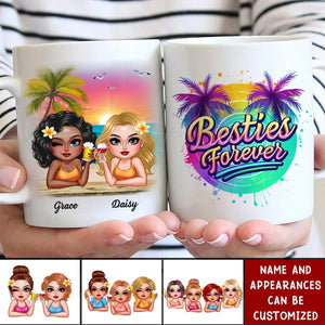 Summer Happy Besties Forever - Personalized Mug