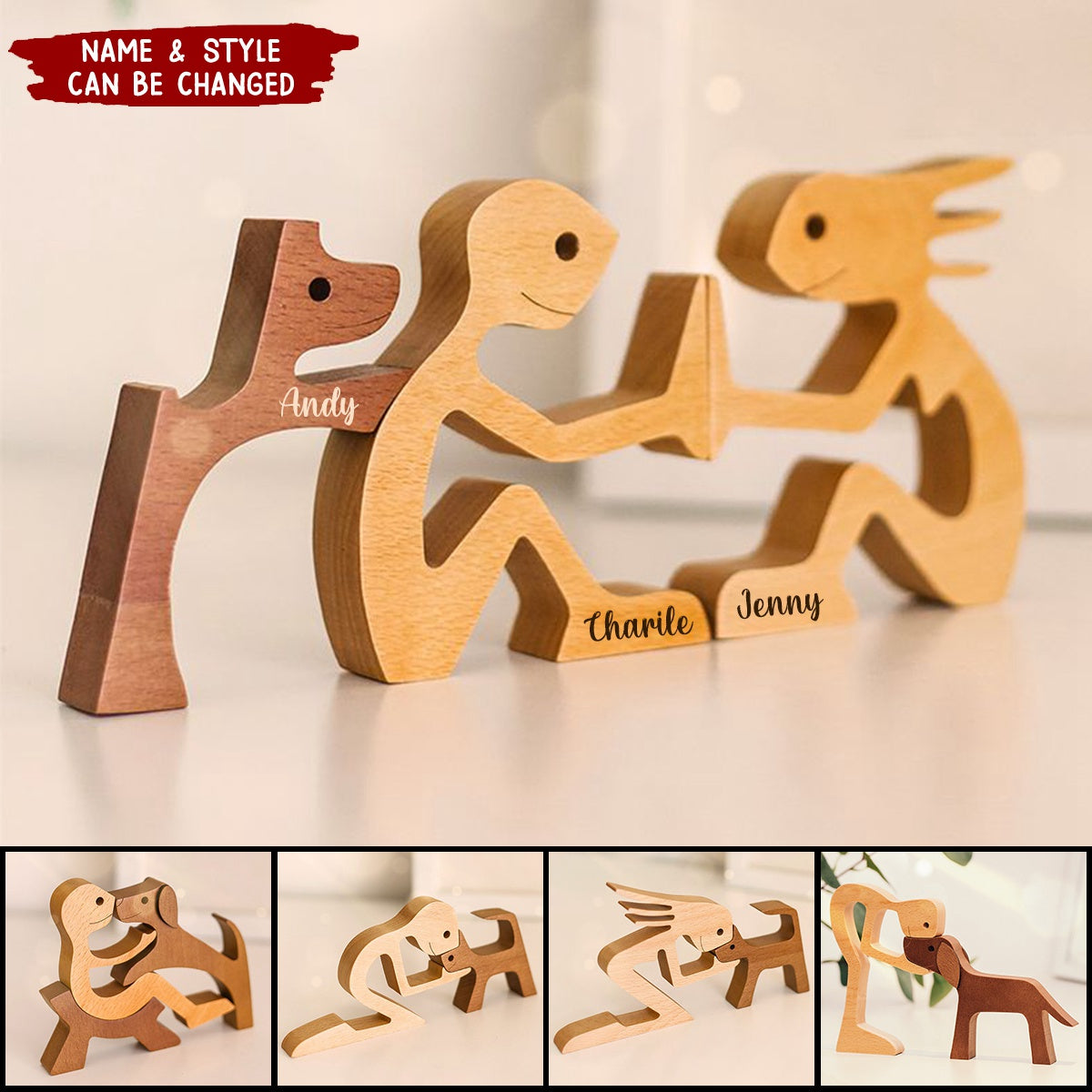 The Love Between You And Your Fur-Friend - Personalized Wooden Pet Carvings