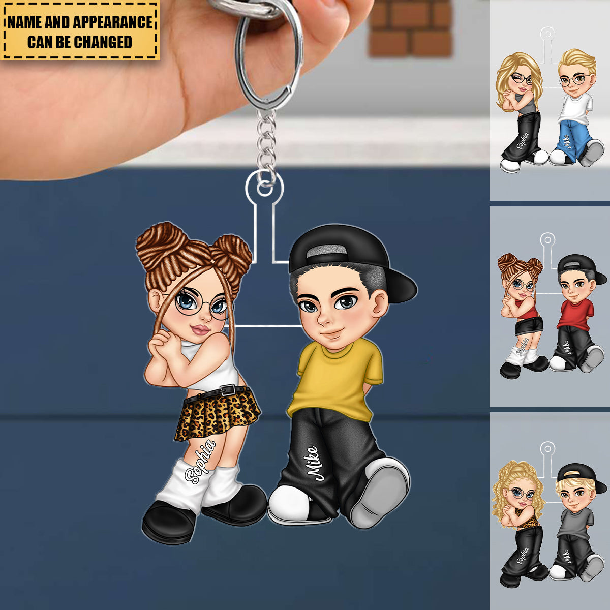 Y2K Couple Together - Personalized Acrylic Keychain