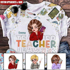 Pretty Sassy Teacher Custom Name Personalized 3D T-Shirt