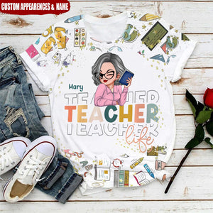 Pretty Sassy Teacher Custom Name Personalized 3D T-Shirt