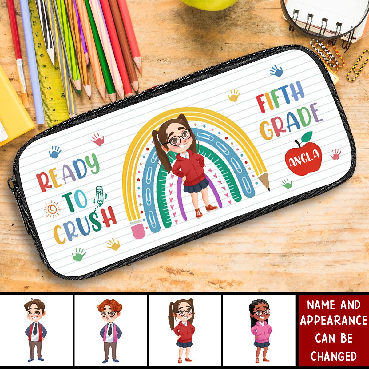 Ready To Crush First Grade Gift For Kids - Personalized Pencil Case