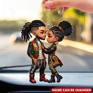 You & Me We Got This – Personalized African American Couple Car Ornament