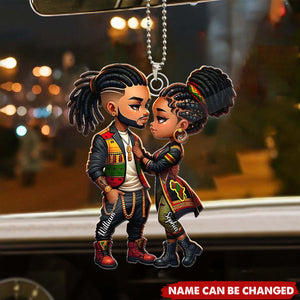 You & Me We Got This – Personalized African American Couple Car Ornament