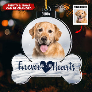 Forever In My Heart - Personalized Pet Memorial Photo Ornament