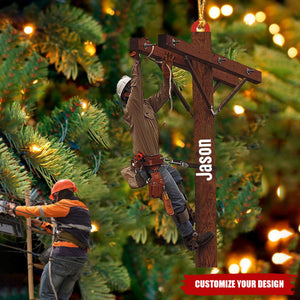 Lineman Outfit Personalized Ornaments - Gift For Lineman