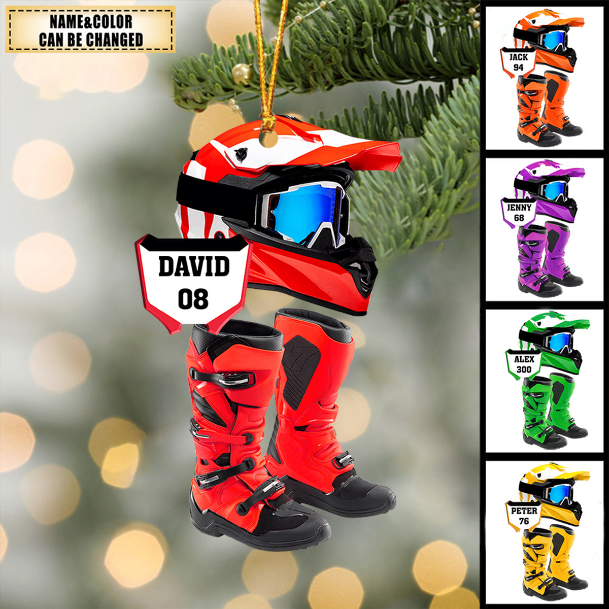 Personalized Gift For Motocross Lovers Christmas Ornament