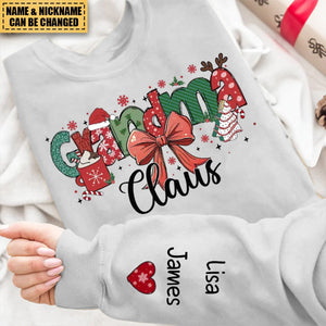 Christmas Is More Joyful When It’s Filled With Grandma’s Love - Family Personalized Unisex Sweatshirt With Design On Sleeve