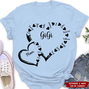 Mom Grandma And Kids Sweet Hearts Personalized T-shirt