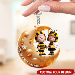 Personalized Gifts For Bee Couple Keychain, Simply Meant To Be