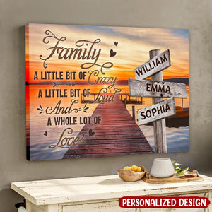 Family Canvas Wall Art - Personalized Canvas