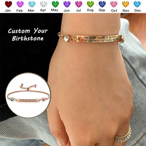 For Friend - You're My Favorite Bit*h Custom Birthstones Bracelet