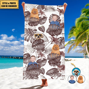 Cutsom Photo For Pet Kids Personalized Beach Towel