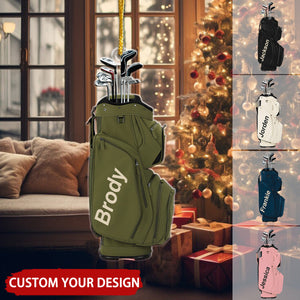 Golf Bag Set Personalized Christmas Ornament, Gift For Golf Lover