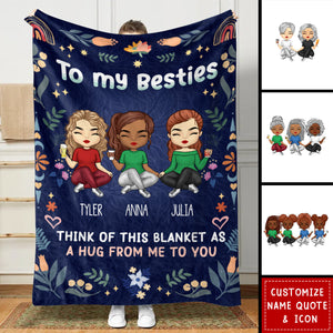 To My Besties Personalized Blanket - Gift For Best Friends, BFF, Sisters