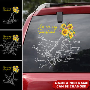 You Are My Sunshine Personalized Decal, Gifts For Mom Grandma