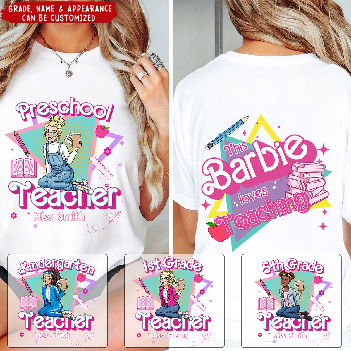 This Girl Loves Teaching Personalized T-shirt, Gifts For Teacher