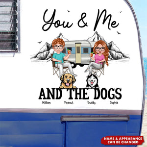 You Me & The Dogs Camping Couple Personalized RV Decal