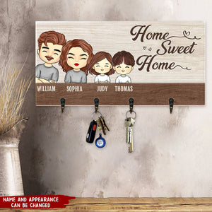 Our Life Our Sweet Home - Family Personalized Key Hanger, Key Holder