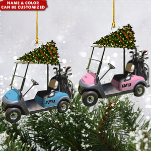 Riding Golf Personalized Christmas Ornament, Gifts For Golfer