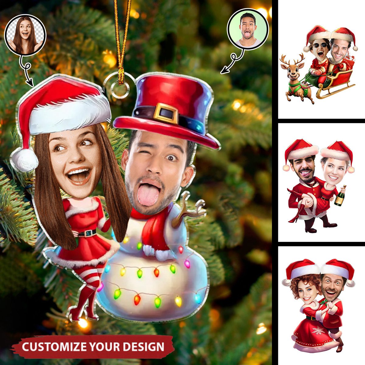 Custom Photo All You Want For Christmas - Couple Personalized Ornament