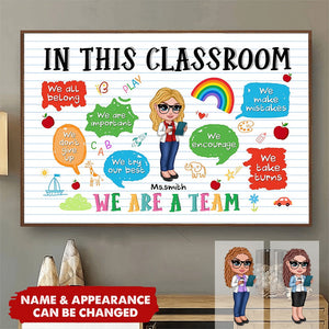 Y2K Style Teacher Personalized Poster, Gift For Teacher, Appreciation Gift, Back To School, Teacher Classroom Decor