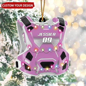 Guardian Vest Chest Protector Motocross Rider Personalized Christmas Ornament